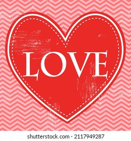 Vector vintage de fondo retro con corazón. Se puede usar como un patrón sin soldadura. Plantilla para invitaciones de boda, tarjeta de saludo de San Valentín, etiqueta, portada, ilustración vectorial.