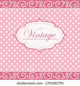 Vector vintage retro background. Template for wedding invitations, retro frame, greeting cards, label, cover.