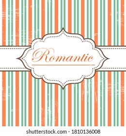 Vector vintage retro background. Template for wedding invitations, retro frame, greeting cards, label, cover.
