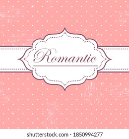 Vector vintage retro background. Template for wedding invitations, retro frame, greeting cards, label, cover.
