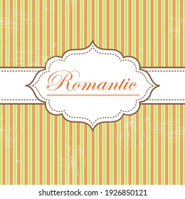 Vector vintage retro background. Template for wedding invitations, retro frame, greeting cards, label, cover.