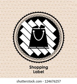 Vector vintage retro badge | tag | label | shopping bag