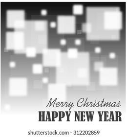 Vector vintage retro christmas rectangle label