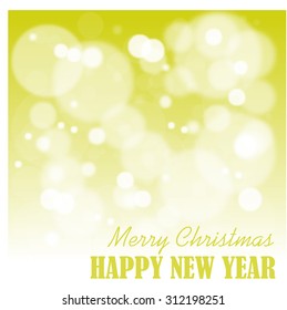 Vector vintage retro christmas yellow label
