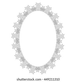 Vector Vintage Retro Frame Isolated on White Background
