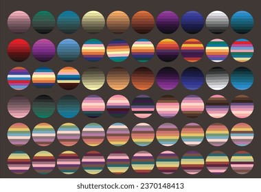 Vector vintage retro vector set of sunset illustrations vector background 70s 80s old color elements tshirt