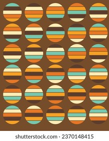 Vector vintage retro vector set of sunset illustrations vector background 70s 80s old color elements tshirt