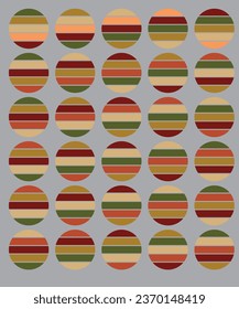 Vector vintage retro vector set of sunset illustrations vector background 70s 80s old color elements tshirt
