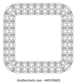 Vector Vintage Retro Square Frame Isolated on White Background
