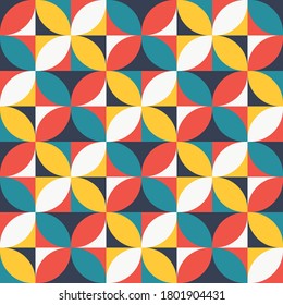 Vektorgrafik von Vintage und Retro-Stil mit geometrischem und kreisförmigem Hintergrund.
