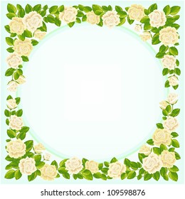 vector vintage romantic frame with roses