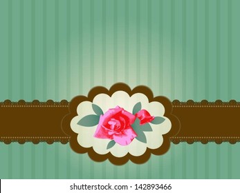 Vector Vintage Roses with Lace