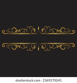 Vector vintage royal title border or text frame ornament elements, Luxury vintage Border wedding invitation card