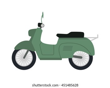 Vector vintage scooters retro motorbike