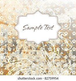 Vector vintage scrap card
