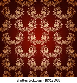 Vector vintage seamless background for design