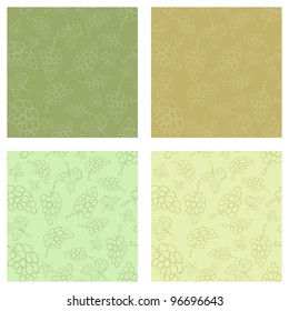 Vector vintage seamless backgrounds of different colors