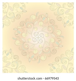 vector vintage seamless  floral  background. clipping mask