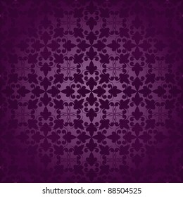 vector vintage seamless floral ornament in purple