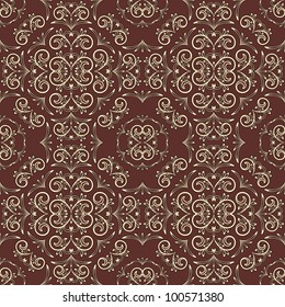 vector vintage seamless floral pattern, can be used as textile, fabric or wrapping paper