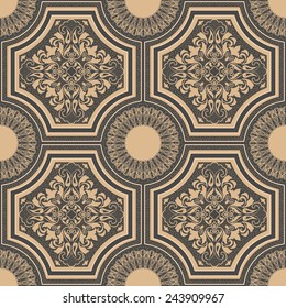 Vector vintage seamless pattern background. Elegant luxury texture for wallpapers, backgrounds and page fill.