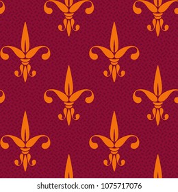 Vector vintage seamless pattern Fleur de lis. Vintage pattern fleur de lis.