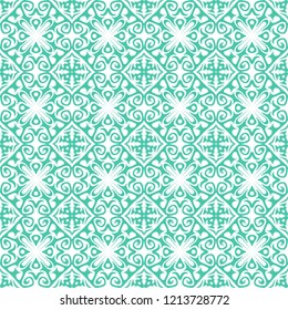 vector vintage Seamless pattern with symmetric geometric ornament. Ornamental mosaic texture. Kaleidoscope abstract background frame download