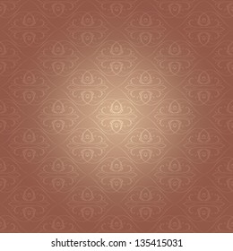 vector vintage seamless wallpaper with light vignette effect