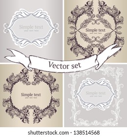 Vector vintage set.