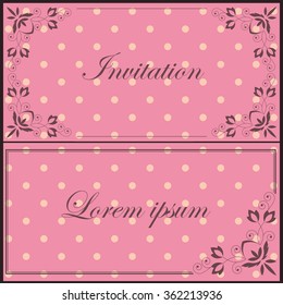 Vector vintage set of cards