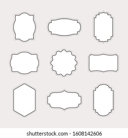 Vector of vintage and simple frame set. 
