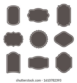 Vector of vintage and simple frame set. 