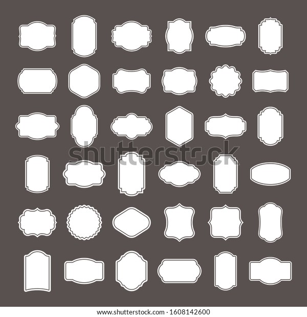 Vector Vintage Simple Frame Set Stock Vector (Royalty Free) 1608142600 ...