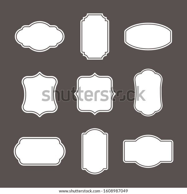 Vector of vintage and\
simple frame set. 