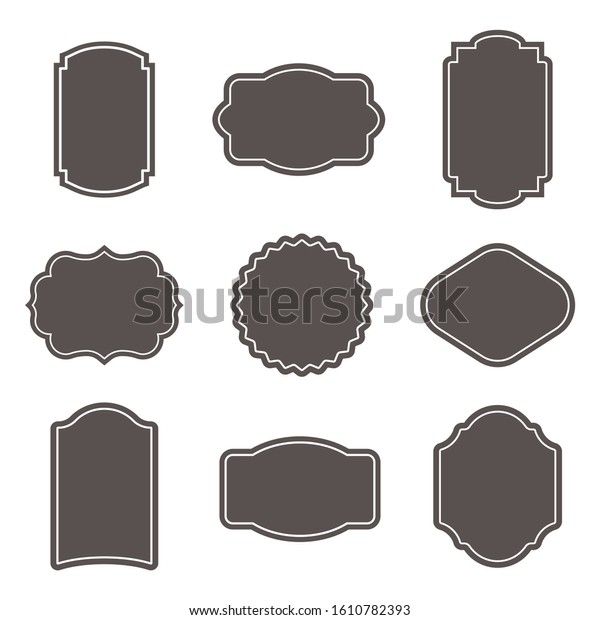 Vector of vintage and\
simple frame set. 