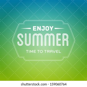 Vector vintage simple summer poster
