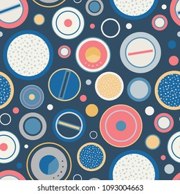 Vector Vintage Speakers Dials Seamless Pattern Background. Perfect for fabric, scrapbooking, kids, and home decor projects.
