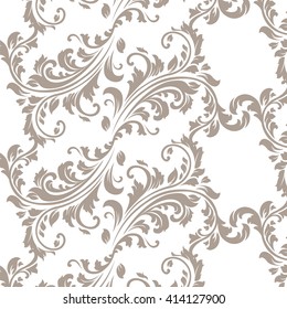 Vector Vintage Spring floral damask pattern element background. Luxury Classic Damask ornament, royal Victorian texture for wallpapers, textile, fabric. ornament