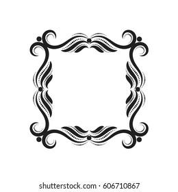 Vector vintage square frame.