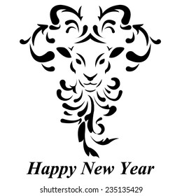 vector vintage stencil goat