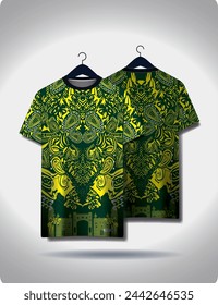 Vector vintage street pattern design on shirt pattern background for casual shirt background, wallpaper or background.