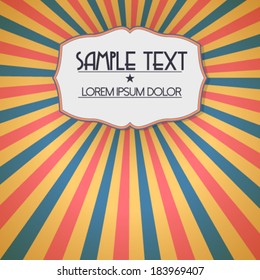Vector Vintage style background with label, background illustration