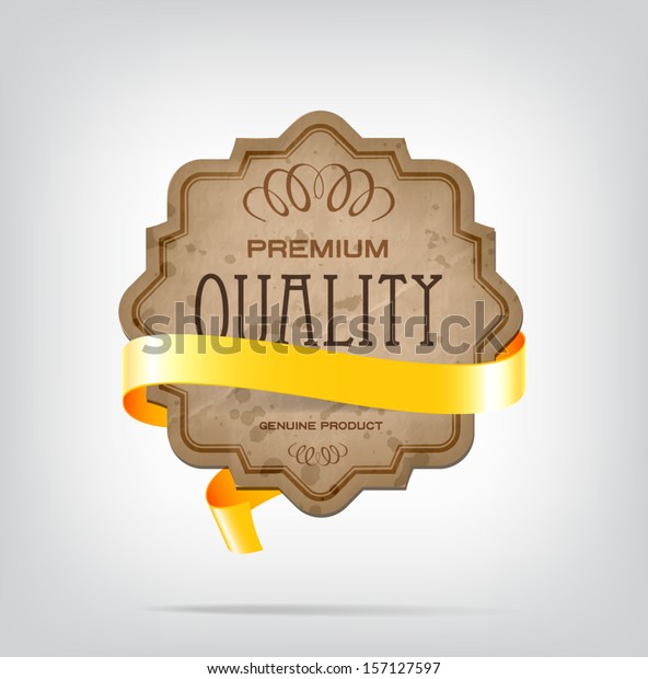 Vector Vintage Style Die Cut Cardboard Stock Vector (Royalty Free
