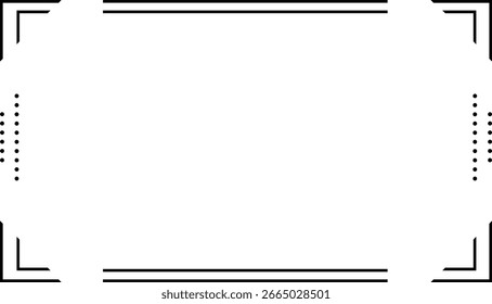 Vector Vintage Style Page Border Vector Page border design design for project.Vector Page black border design for project