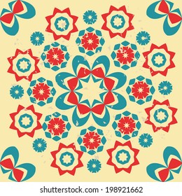 Vector vintage style retro style Seamless background