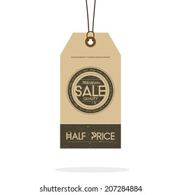 Vector Vintage Style Sale Tags Design Isolated
