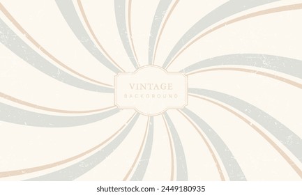 Vector Vintage Style Swirl Line Pattern With Frame Background