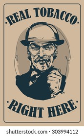 Vector vintage style tobacco poster