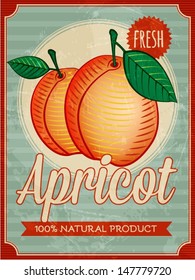 vector vintage styled apricot poster