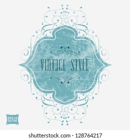 Vector vintage styled label retro design.